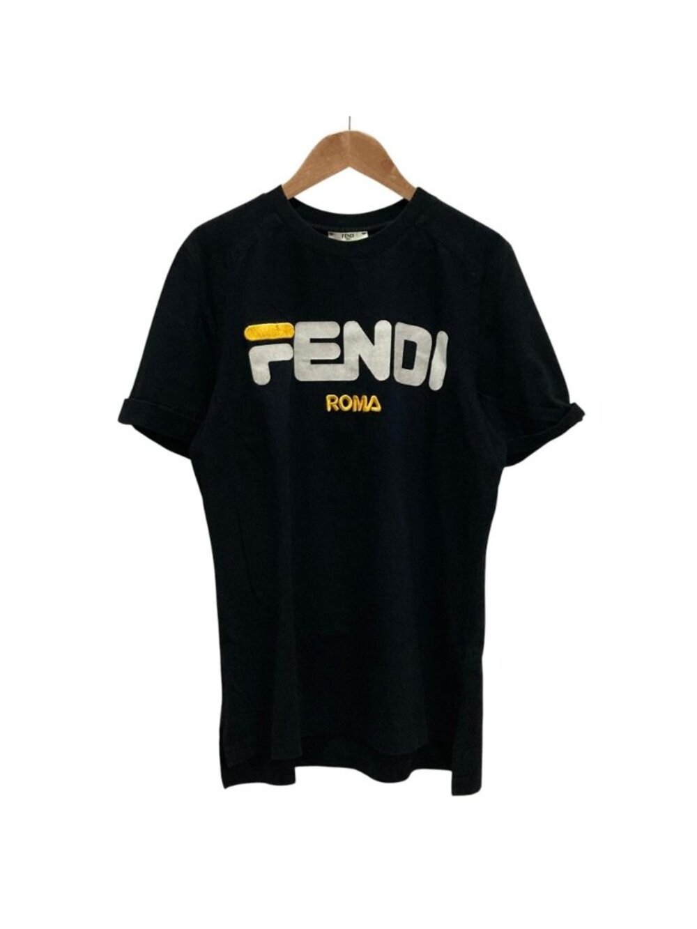 Fendi Fila Logo T-Shirt Black S